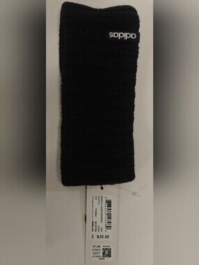 WOMENS ADIDAS LINEAR WINTER KNIT ACRYLIC HEADBAND BLACK ONE SIZE